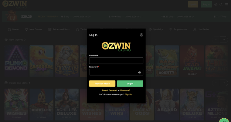 ozwin casino Gameplay