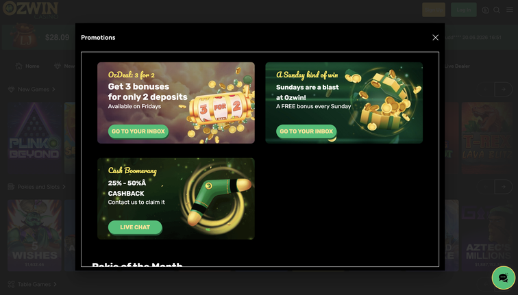 ozwin casino Gameplay